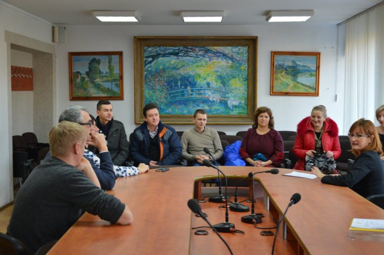 Wizyta ukraińskiej delegacji samorządowców : Vita Shelest, Mazur Anatolii, Buynitska Viktoriya i Dzenziur Serhii w naszej gminie