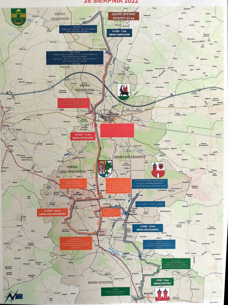 mapa z maratonem