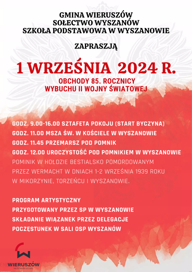 Obchody 85. rocznicy wybuchu II wojny światowej w Wyszanowie