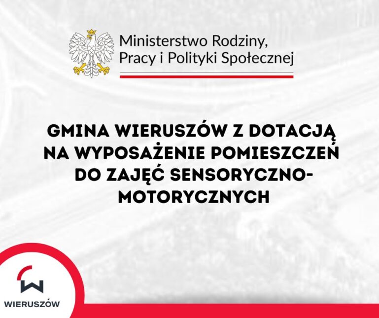 Otrzymaliśmy 80 000 zł na dofinansowanie wyposażenia pomieszczeń do zajęć sensoryczno-motorycznych.